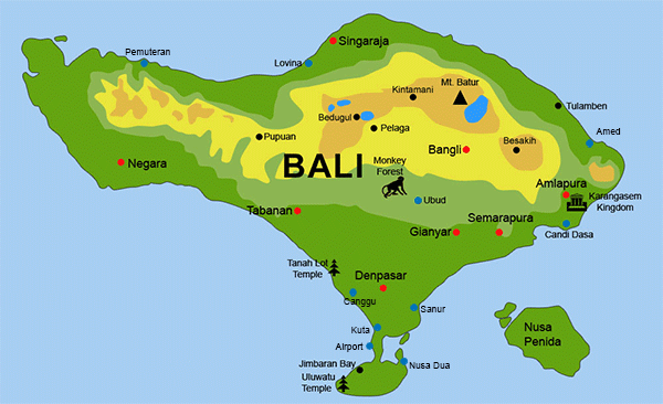 Map Of Bali